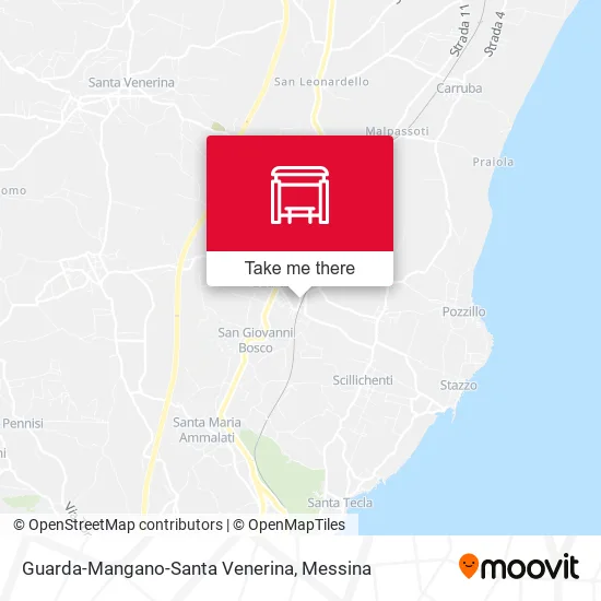Guarda-Mangano-Santa Venerina map
