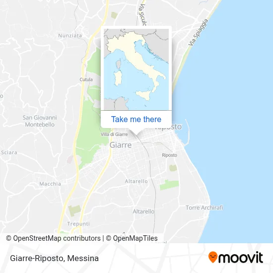 Giarre-Riposto map
