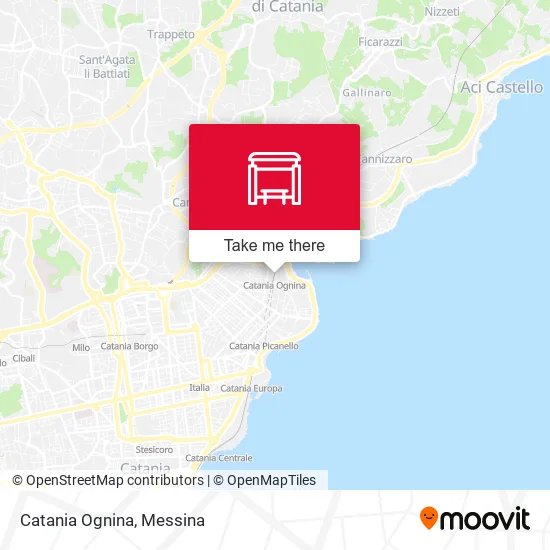 Catania Ognina map