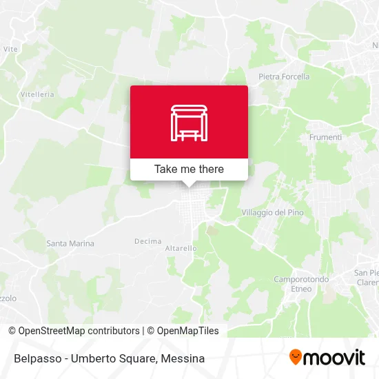 Belpasso - Umberto Square map