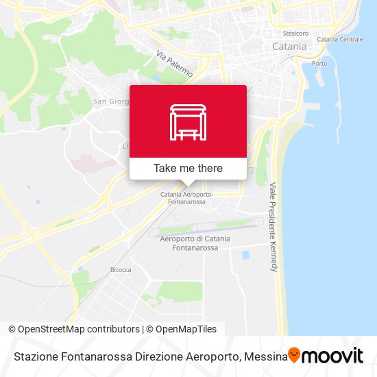 Stazione Fontanarossa Direzione Aeroporto map
