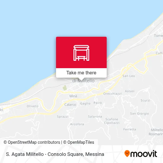 S. Agata Militello - Consolo Square map