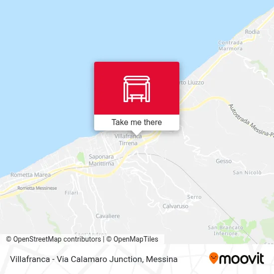 Villafranca - Via Calamaro Junction map