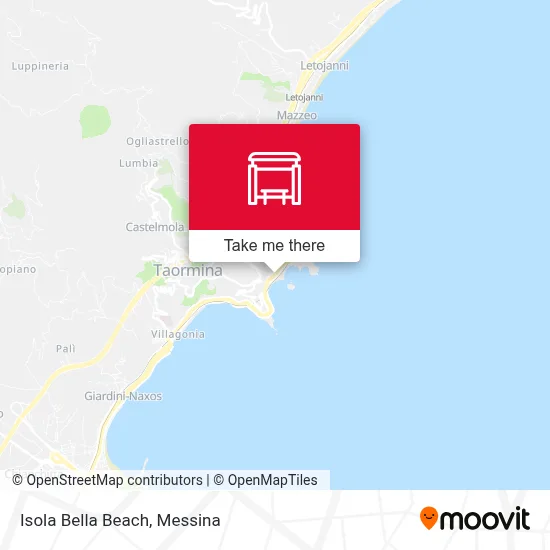 Isola Bella Beach map