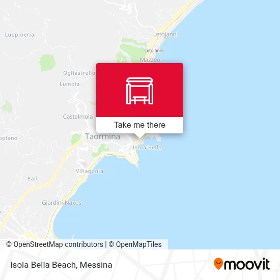 Isola Bella Beach map