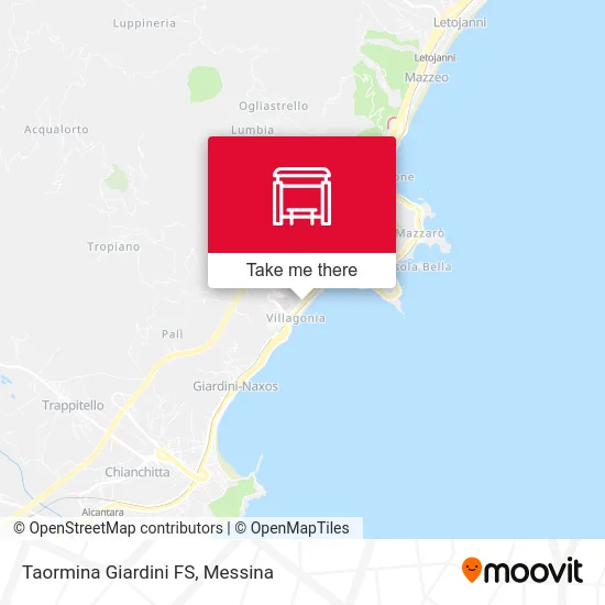 Taormina Giardini FS map
