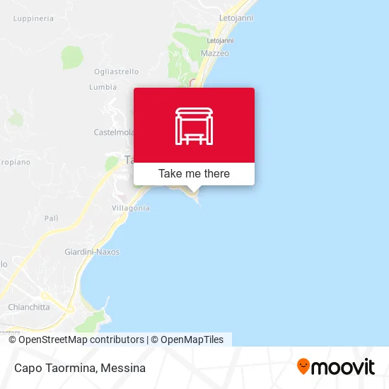 Capo Taormina map