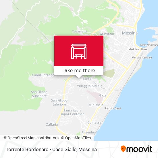 Torrente Bordonaro - Case Gialle map
