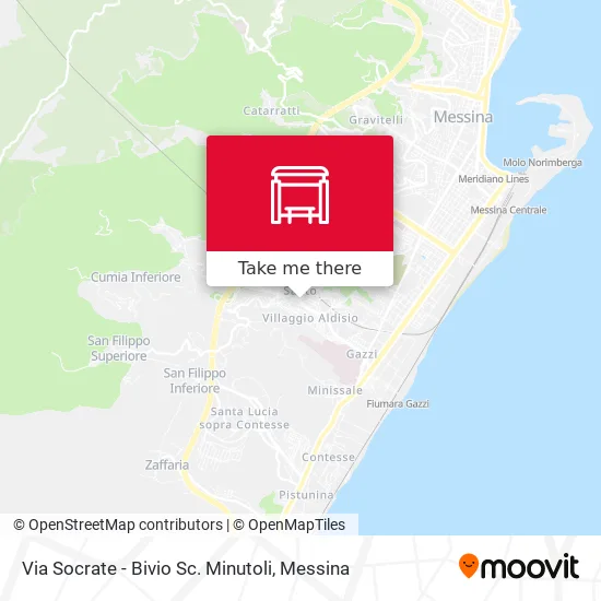 Via Socrate - Bivio Sc. Minutoli map