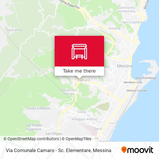 Via Comunale Camaro - Sc. Elementare map