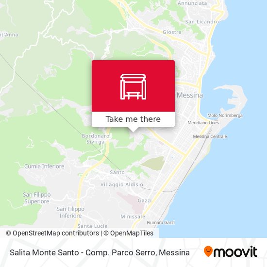 Salita Monte Santo - Comp. Parco Serro map