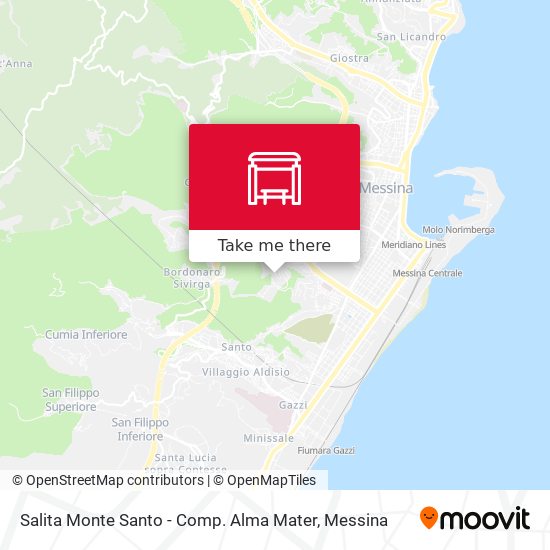 Salita Monte Santo - Comp. Alma Mater map