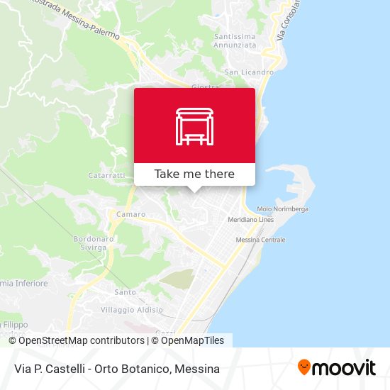 Via P. Castelli - Orto Botanico map