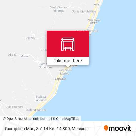 Giampilieri Mar.; Ss114 Km 14;800 map