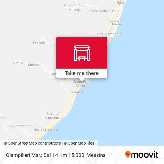 Giampilieri Mar.; Ss114 Km 15;000 map