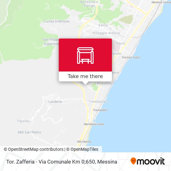 Tor. Zafferia - Via Comunale Km 0;650 map