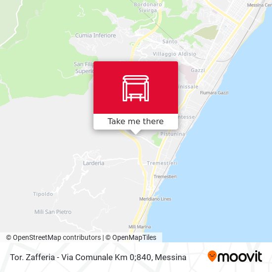 Tor. Zafferia - Via Comunale Km 0;840 map
