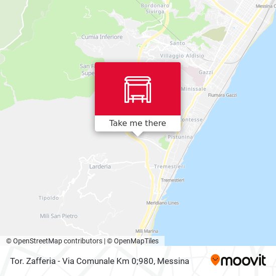 Tor. Zafferia - Via Comunale Km 0;980 map