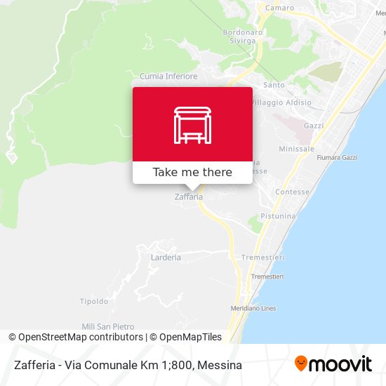 Zafferia - Via Comunale Km 1;800 map