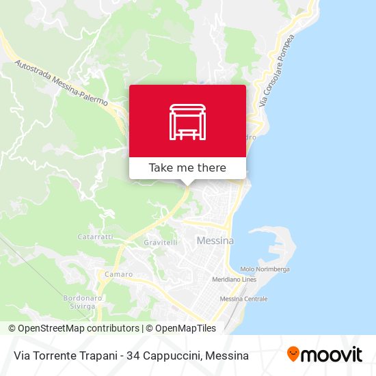 Via Torrente Trapani - 34 Cappuccini map