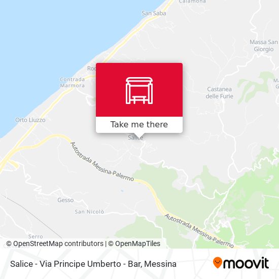 Salice - Via Principe Umberto  - Bar map