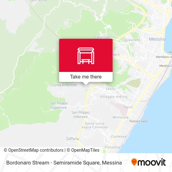 Bordonaro Stream - Semiramide Square map