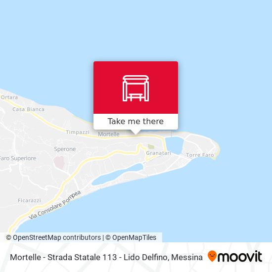 Mortelle - Strada Statale 113 - Lido Delfino map
