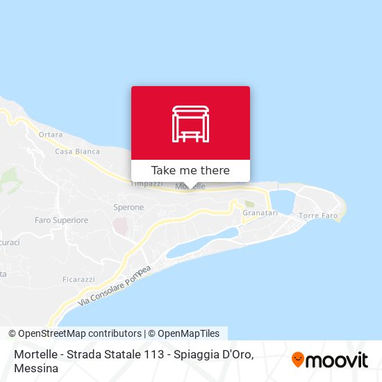 Mortelle - Strada Statale 113 - Spiaggia D'Oro map