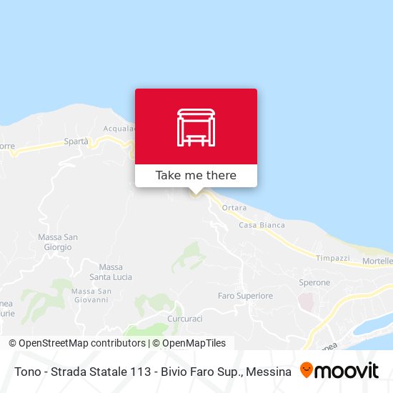 Tono - Strada Statale 113 - Bivio Faro Sup. map