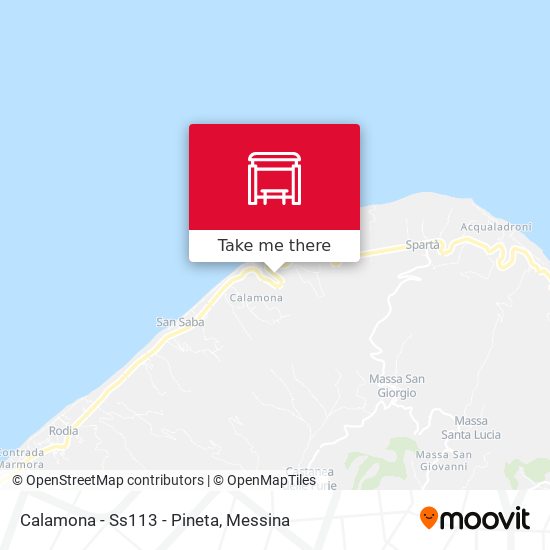 Calamona - Ss113 - Pineta map