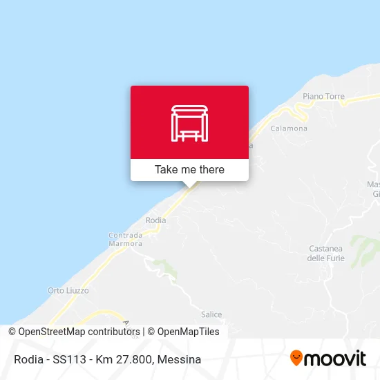 Rodia - SS113 - Km 27.800 map