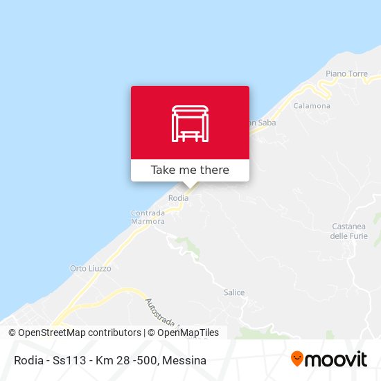 Rodia - Ss113 - Km 28 -500 map