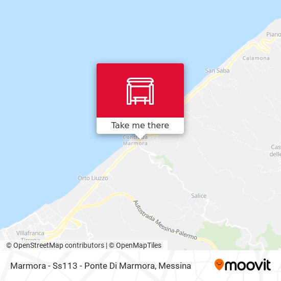 Marmora - Ss113 - Ponte Di Marmora map