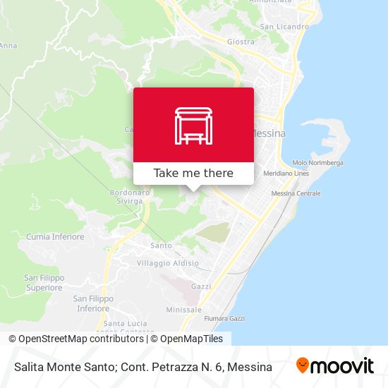 Salita Monte Santo; Cont. Petrazza N. 6 map