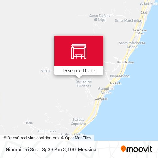 Giampilieri Sup.; Sp33 Km 3;100 map