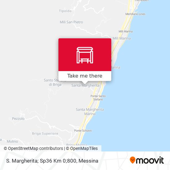 S. Margherita; Sp36 Km 0;800 map