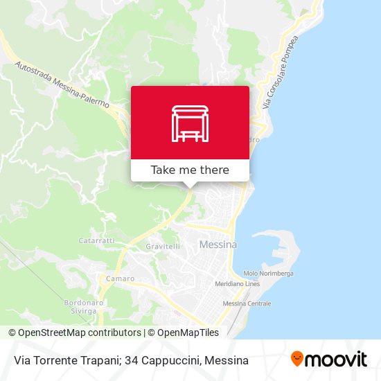 Via Torrente Trapani; 34 Cappuccini map
