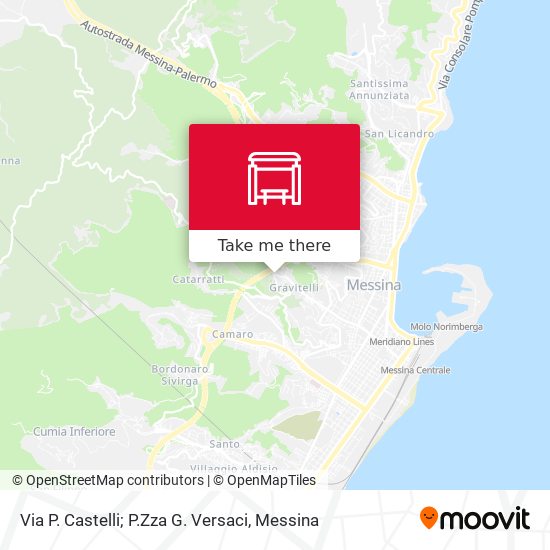 Via P. Castelli; P.Zza G. Versaci map