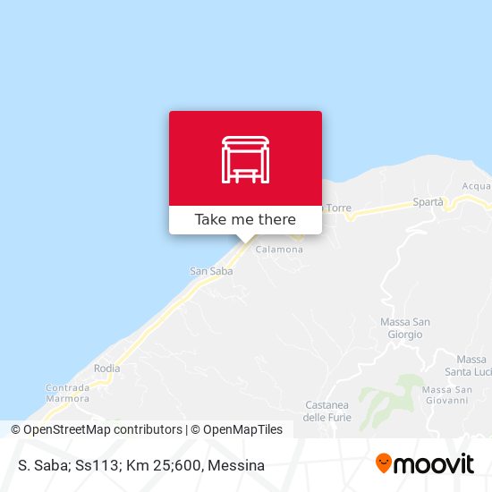 S. Saba; Ss113; Km 25;600 map