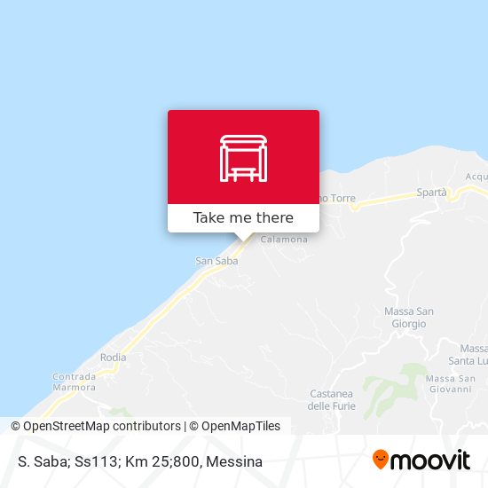 S. Saba; Ss113; Km 25;800 map