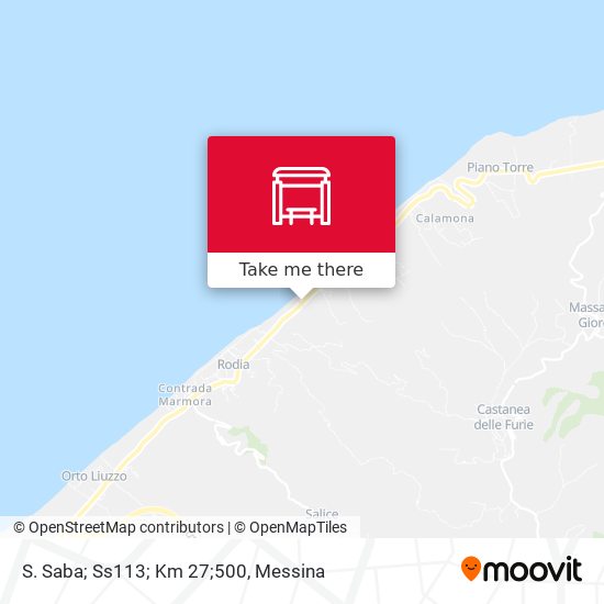 S. Saba; Ss113; Km 27;500 map