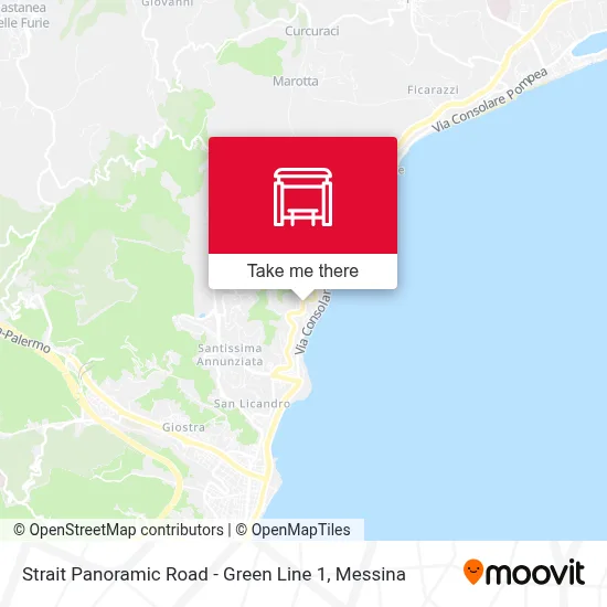 Strait Panoramic Road - Green Line 1 map