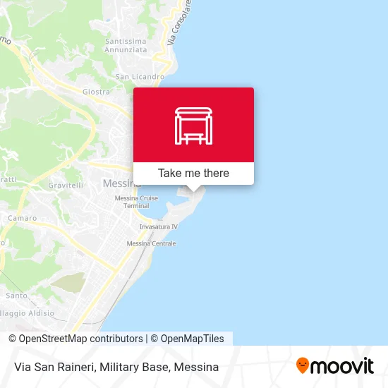 Via San Raineri, Military Base map
