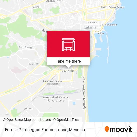 Forcile Parcheggio Fontanarossa map