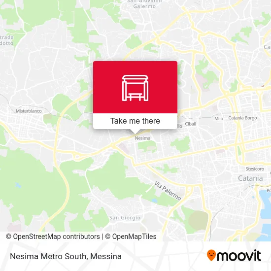 Nesima Metro South map