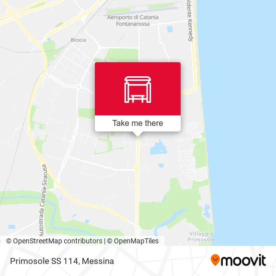 Primosole SS 114 map