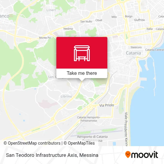 San Teodoro Infrastructure Axis map