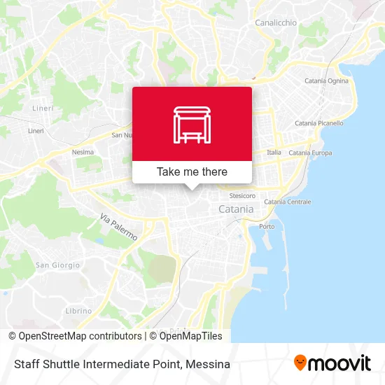 Staff Shuttle Intermediate Point map