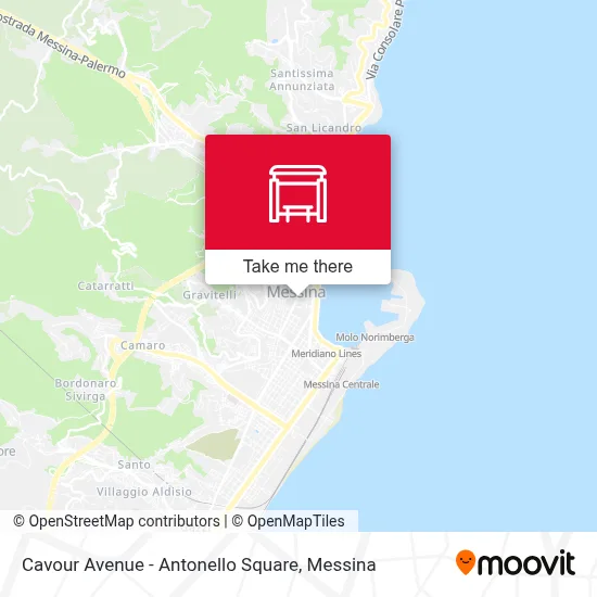 Cavour Avenue - Antonello Square map