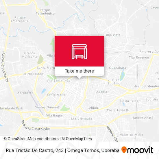 Rua Tristão De Castro, 243 | Ômega Ternos map